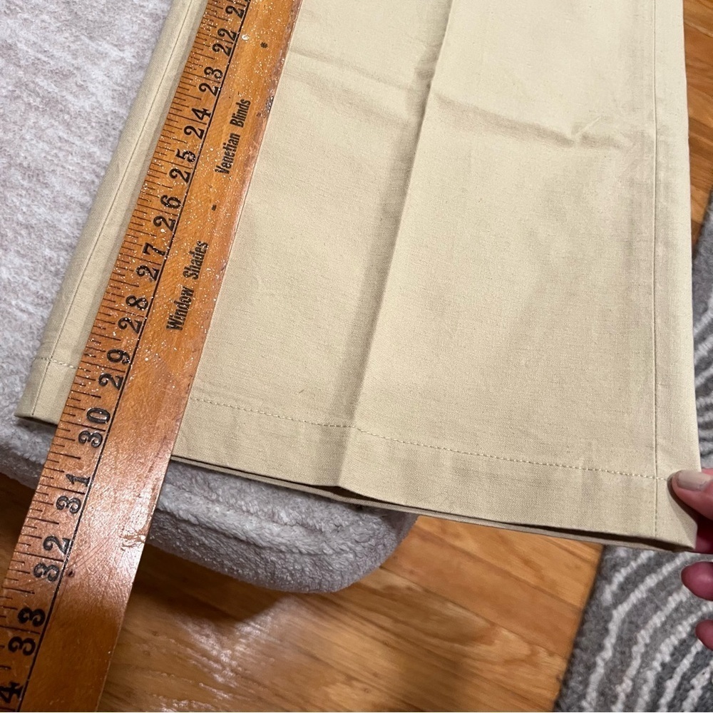 New! J. Crew Full-length wide-leg trouser in cotton blend Tan Khaki Size 10 #L07 - Picture 13 of 13